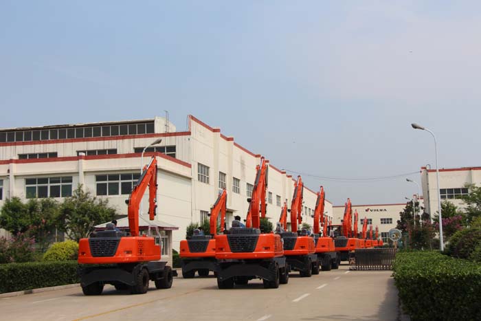 熱烈祝賀沃爾華集團(tuán) 60臺(tái)輪式挖掘機(jī)批量出口泰國