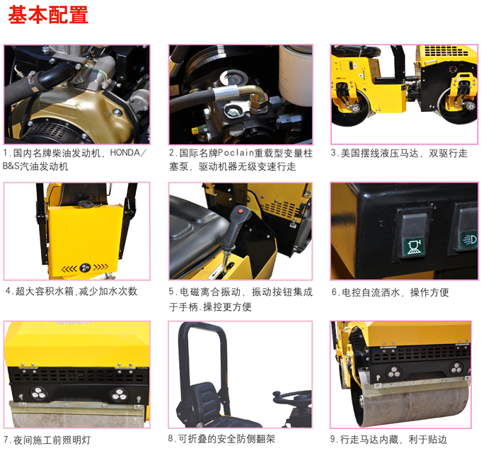 GNYL42B駕駛式壓路機產品配置